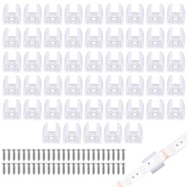 50pcs LE-D Strip Clips Rope Light Mounting Brackets Strip Light Clips Mounting Bracket Fixing Clips Neon LE-D Strip Light Clips Waterproof Neon Light Clips LE-D Strip Light Lighting Accessories