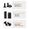 GuoYomm M6 x 50mm 20Pcs Flat Head Hex Socket Cap