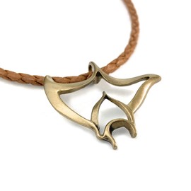 Big Blue by Roland St John Manta Ray Necklace Manta Ray Pendant - Manta Ray Necklace for Men and Women | Stingray Jewelry | Bronze Manta Ray Pendant | Scuba Diving Jewelry