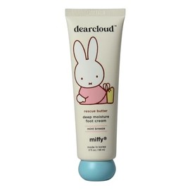 dearcloud x Miffy Rescue Butter Foot Cream – Cracked Heel Repair Cream with Shea Butter, Urea, Peppermint Oil & Allantoin – Korean Foot Cream - 3 fl oz (Mint Breeze)