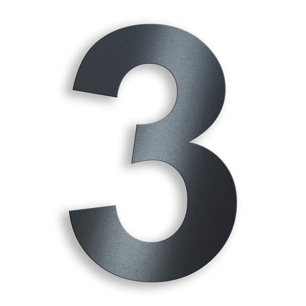 Metzler House Number Made of Solid Steel in Anthracite RAL