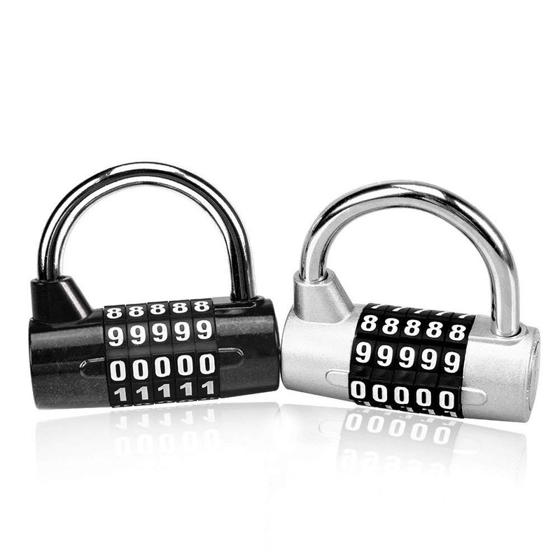 Sukudon 5 Digit Code Padlock Padlock Padlock 2 Pcs Combination