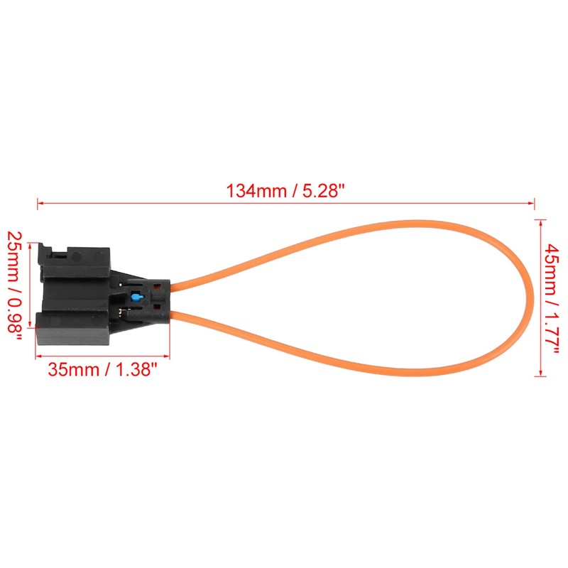 X AUTOHAUX Automobile Fiber Optical Optic Loop Cable Bypass Connector