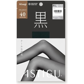 Atsugi Tights ASTIGU (A) Cool Black Tights 40 Denier <3 Pair Set>Women's, deep black, M–L