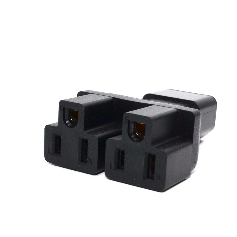 Toptekits IEC320 C14 to 2 x Nema 5-15R Power Adapter