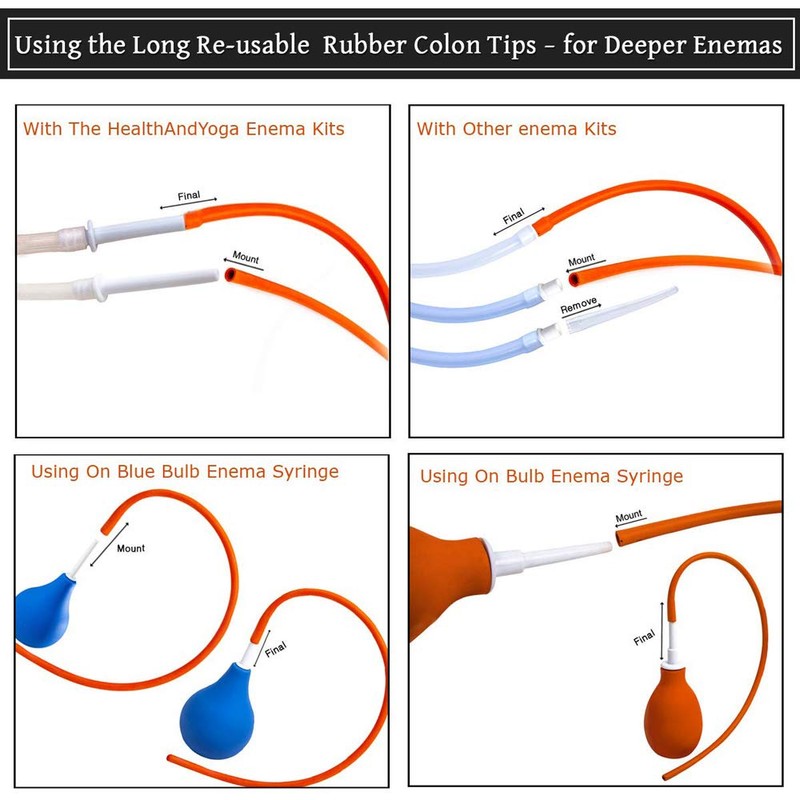 HealthAndYoga™ Rubber Colon Tube - Open End 28 FR