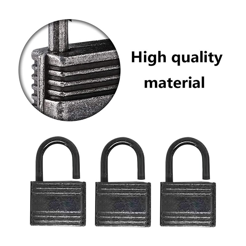 SuKeYuan 10 Pcs Mini PadlocksCute Diary Padlocks Black Small Luggage