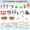 Urban Rail Train Set for Kids,55 pcs Electric Train Set