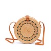 Novum Crafts Round Rattan Bag for Women - Handmade Straw