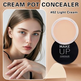 QIUFSSE Under Eye Concealer for Dark Circles with Primer,Tattoo Cover up Makeup,Waterproof Color Correcting Concealer Makeup,Nourishing and Moisturizing,Cruelty-free（02 Light Cream）