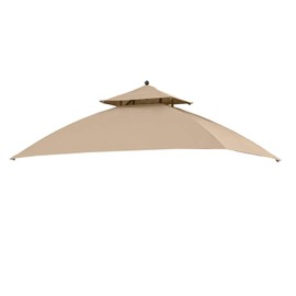 Garden Winds Replacement Canopy for The Pinehurst Grill Gazebo - Standard 350 - Beige - Will ONLY FIT Model L-GG093PST-B, Will ONLY FIT IF You Have Horizontal RAILINGS ON Four Sides