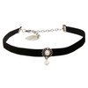 Alpenflüstern Women’s Narrow Velvet Traditional Heart Choker in Traditional Colours,