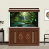 Waterfall Aquarium Background Tropical Jungle Lush Rainforest Terrarium Background Huge