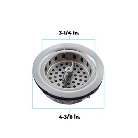 Mr. Scrappy Sink Basket Strainer, Solid Brass, Polished Chrome