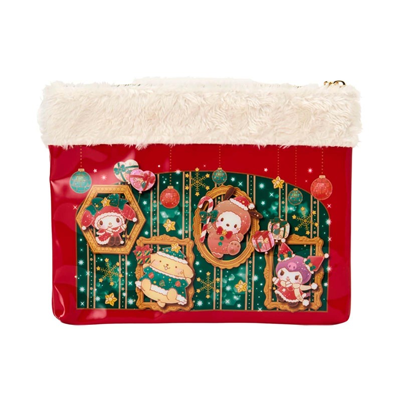 Sanrio 389081 Flat Pouch (Christmas), Sanrio Characters, For Ages 3