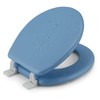 J&V Textiles Embroidered Soft Round Toilet Seat With Easy Clean