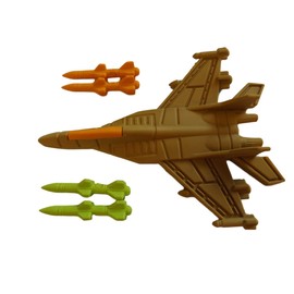 Fat-catz-copy-catz Set of 3 Novelty Collectable large Military Plane and Missiles Japanese style Erasers Rubbers (not Iwako)