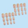 MISUD Short Press on Nails Square Fake Nails Glossy Glue