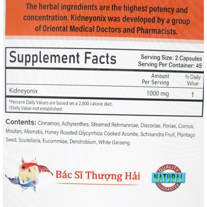 BS THUONG HAI KIDNEYONIX - BỔ THẬN TINH HOÀN