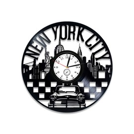 Kovides New York Vinyl Clock New York Wall Clock Vintage New York Vinyl Record Wall Clock New York Vinyl Wall Clock New York Clock Travel Gift New York Wall Clock Modern New York Gift