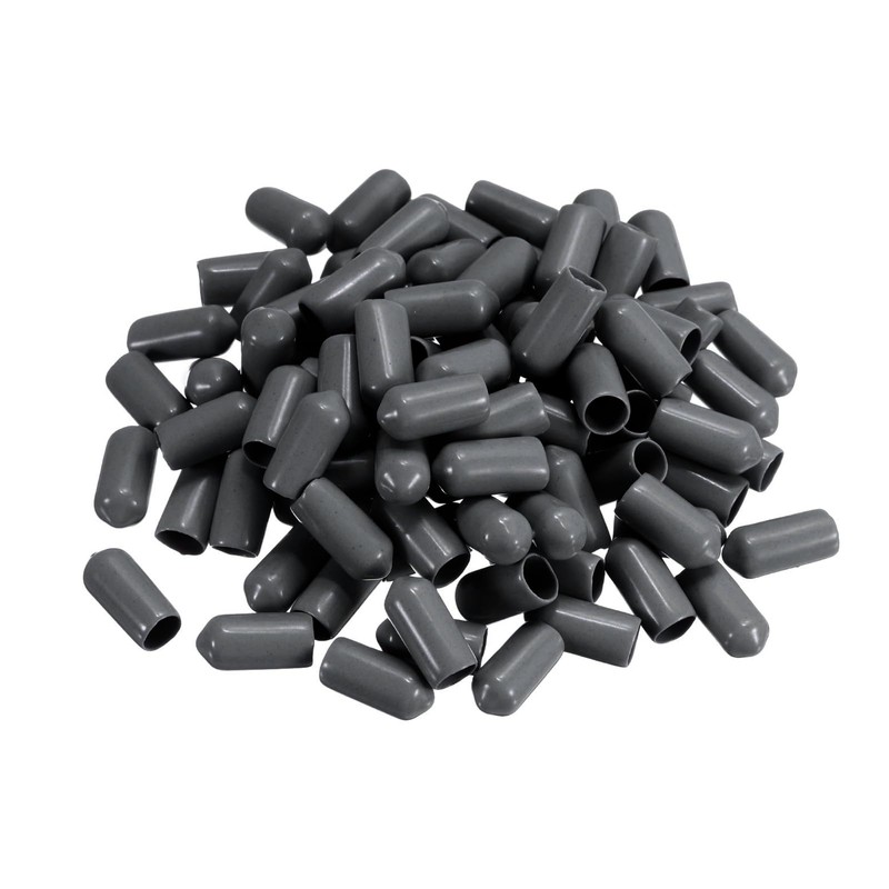 sourcing map 200pcs Rubber End Caps 5mm(3/16") ID Vinyl Round