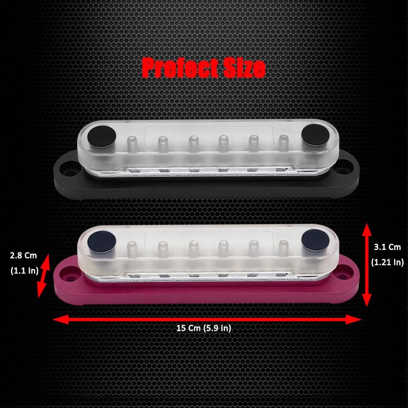 8 x M5 (#10) Studs Power Distribution Block Bus Bar