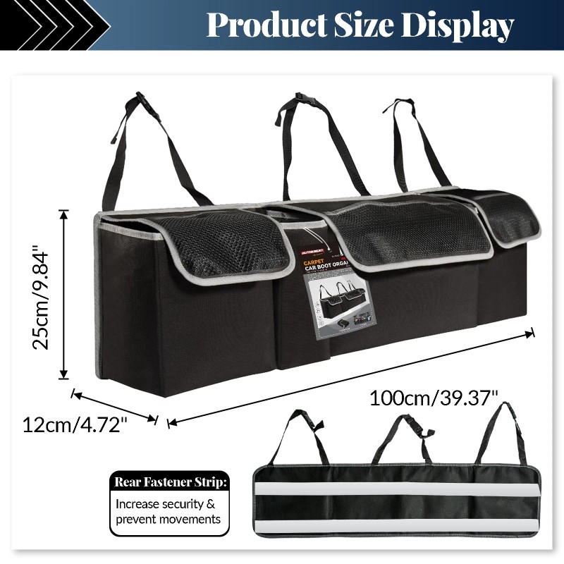 AUTOXBERT Car Trunk Back Seat Cargo Holder Hanging Organizer 7