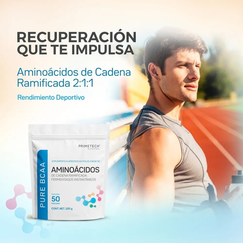 Bcaa Pure 250g En Polvo Sin Sabor Primetech Nutrition