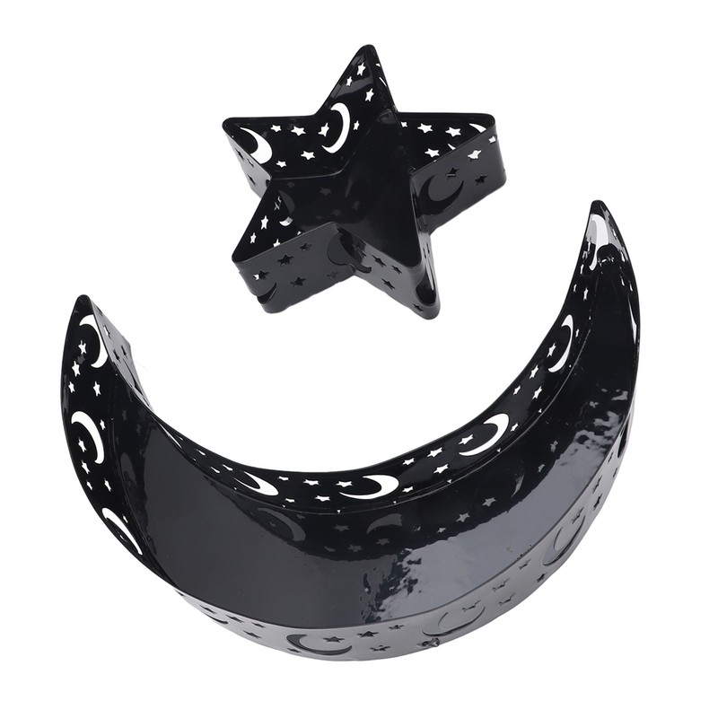 Ramadan Dessert Tray Iron Reusable Large Capacity Moon Star Shaped