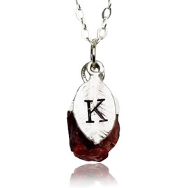 Dainty Garnet Birthstone Necklace, January Raw Birthstone Necklace, Bridesmaid Gift, Boho Necklace, Layering Necklace. Gift for Mom