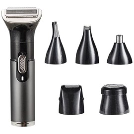 Trimmer for Women Waterproof Electric Razro 6 in 1 Shaver Set Hair Trimmer Body Shaver for Nose Eyebrows(Black)