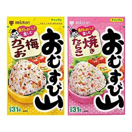 "Omusubi Yama" Seasoning to mix for rice balls Assortment 1.1oz 2types Japanese Sprinkle Mizkan Ninjapo