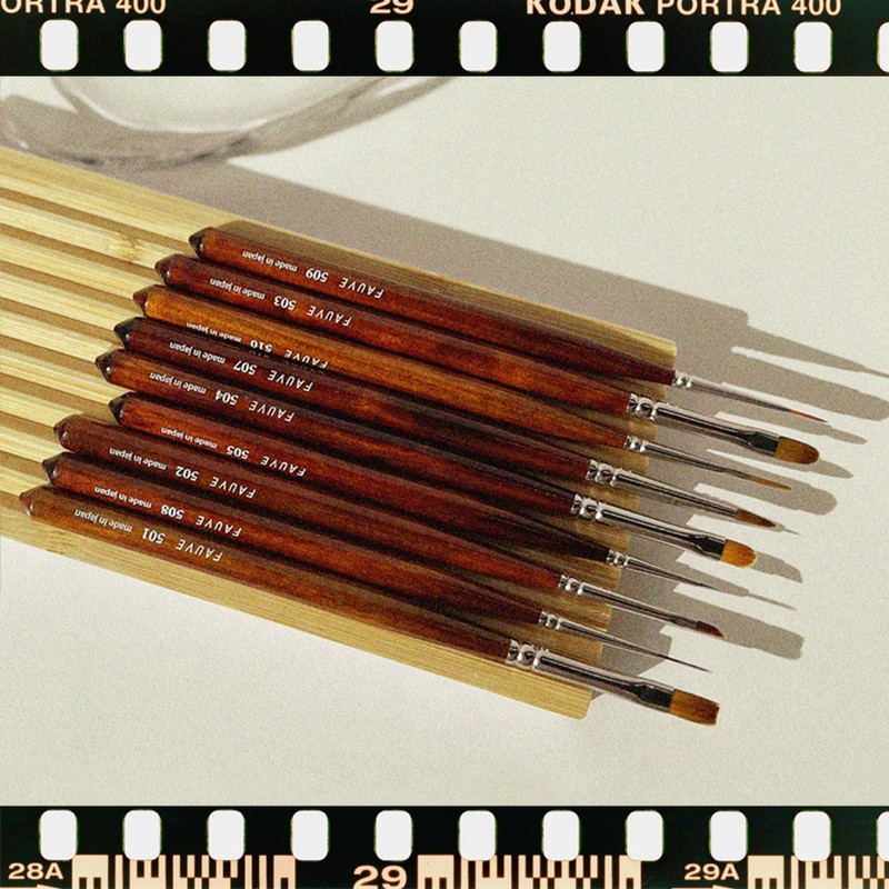 pov FOB Liner Brush 508 Long Line Fine Bristle Nail