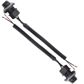 2 Pcs License Plate Light Socket Black Rear Lamp Wire Harness Assembly Compatible with 2000-2013 Silverado Sierra Avalanche Suburban Escalade Yukon GMC