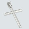 Jewelry America 14K White Gold Classic Latin Plain Cross Charm
