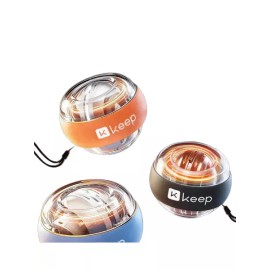 Light Aqua Blue 손목 자이로볼 전완근 악력 강화 팔목 근력 운동기구 [라이트아쿠아블루] Wrist Gyroball Forearm Muscle Strengthening Hand Grip Exercise Equipment [Light Aqua Blue]