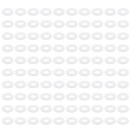 PATIKIL Nylon Flat Washers 7mm ID 16mm OD 1.5mm Thick M7 Hard Plastic Round Sealing Flange Gaskets-Applications for Machinery Electronics -[Qty 100 White]