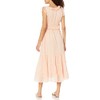 Moon River Women's Ruffle Cutout Shirred Tiered MIDI Dress, Peach
