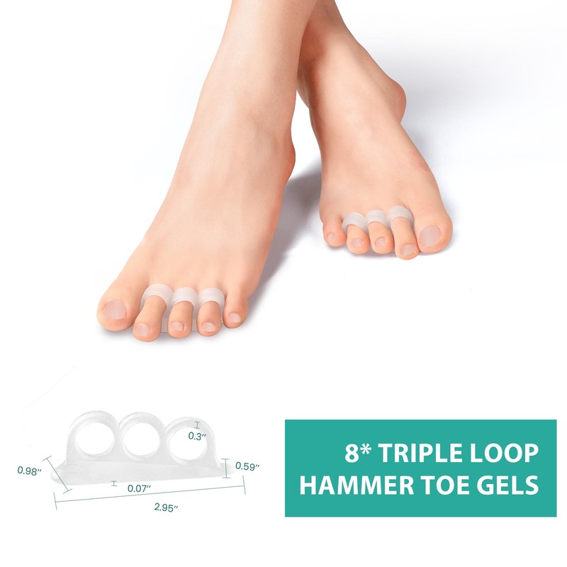 Welnove Hammer Toe Straightener Toe Corrector for Women - 8