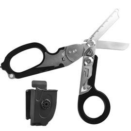 Raptor Response Emergency Scissors, Foldable Stainless Steel Scissor Pliers with 6 Functions, Multitool Rescue Scissors, Trauma Scissors for Professional Use in Emergency Services or Everyday Tasks