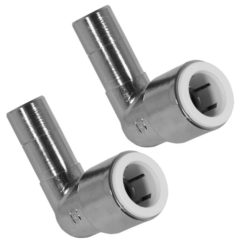 SPARES2GO 15mm x 15mm Push Fit Radiator Valve Chrome Reducing