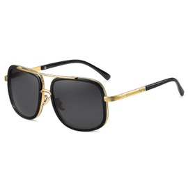 SHEEN KELLY Retro Sonnenbrillen Marken Metall Rahmen Pilot Platz Spiegel Sonnenbrillen herren damen Gold