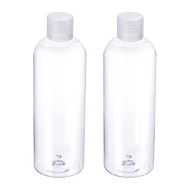 PATIKIL 300ml Squeeze Bottles, 2 Pack Refillable Dispensing Bottles Plastic with Flip Cap for Travel Household, Clear