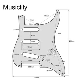 Musiclily Pro 8-Hole 50s 57 Vintage Style Strat SSS Guitar Pickguard for American Stratocaster, 4Ply Tortoise Shell