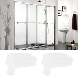 LT Easiyl 2Pcs Bifold Shower Door Hinge Pivot 7.5mm PE Bathroom Door Hinge Shaft for Bathroom Balcony Free Swinging Glass Door 32x14x19mm White