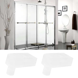 LT Easiyl 2Pcs Bifold Shower Door Hinge Pivot 7.5mm PE Bathroom Door Hinge Shaft for Bathroom Balcony Free Swinging Glass Door 32x14x19mm White