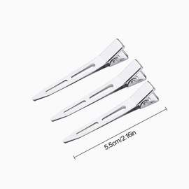 Pack of 20 Hair Clips Silver Hair Clips 5.5 cm Hair Clips Hairdressing Alligator Clips Metal Hair Clips for Hair Clips Women's Clips Hairdressing Salon Girls Hair Styling DIY