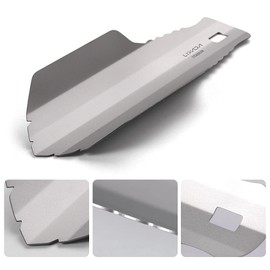 Lixada Mini Garden Shovel Titanium 20.5cm Heavy Duty Portable Digging Shovel for Gardening Camping Beach Hiking