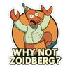 Zoidberg Dancing in Joy with Party Hat Classic Futurama Style