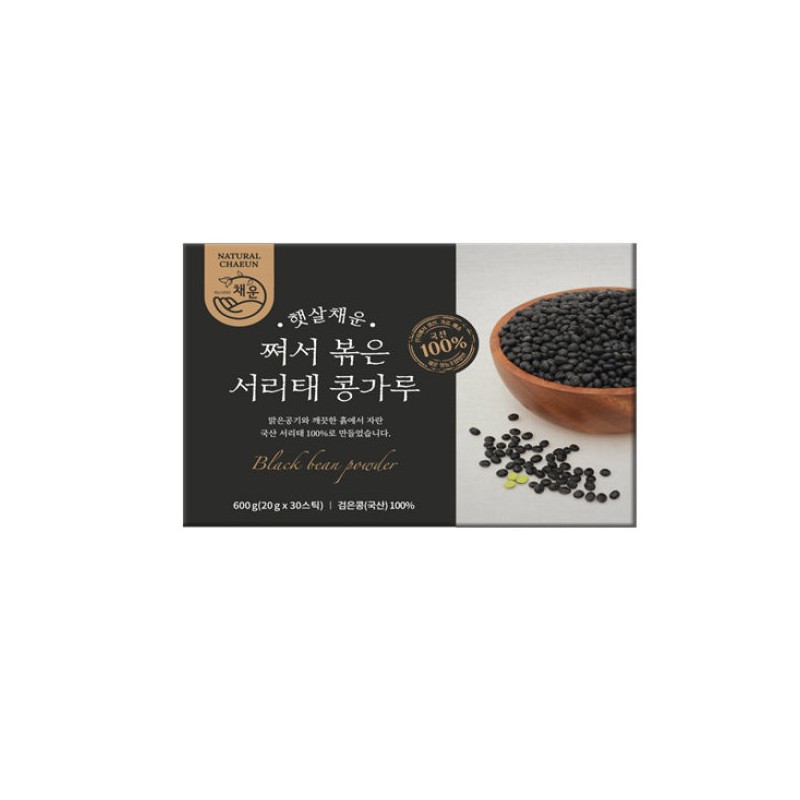 Chaeun 햇살채운 쪄서 볶은 서리태 콩가루 30봉 4박스 총 120봉